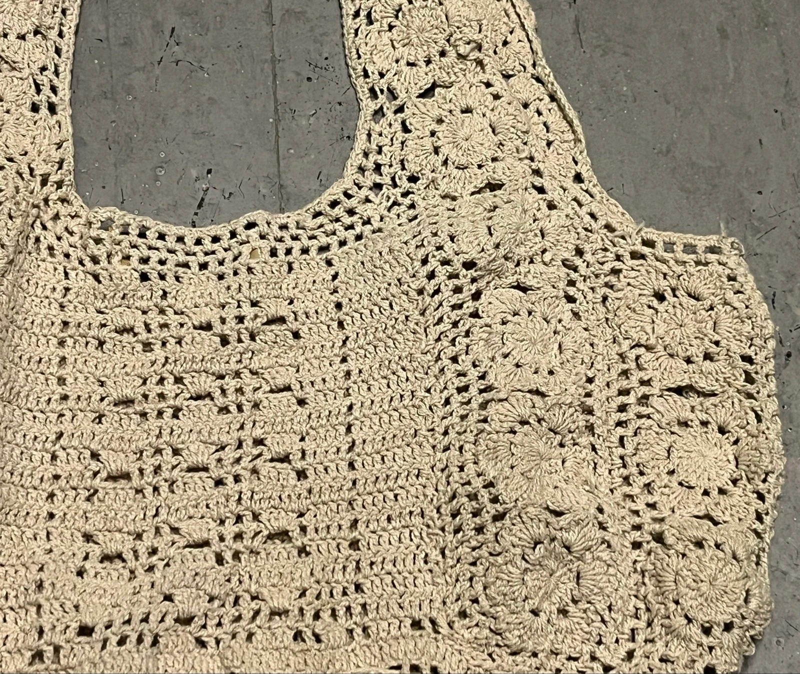 Haut court en crochet beige – photo 14